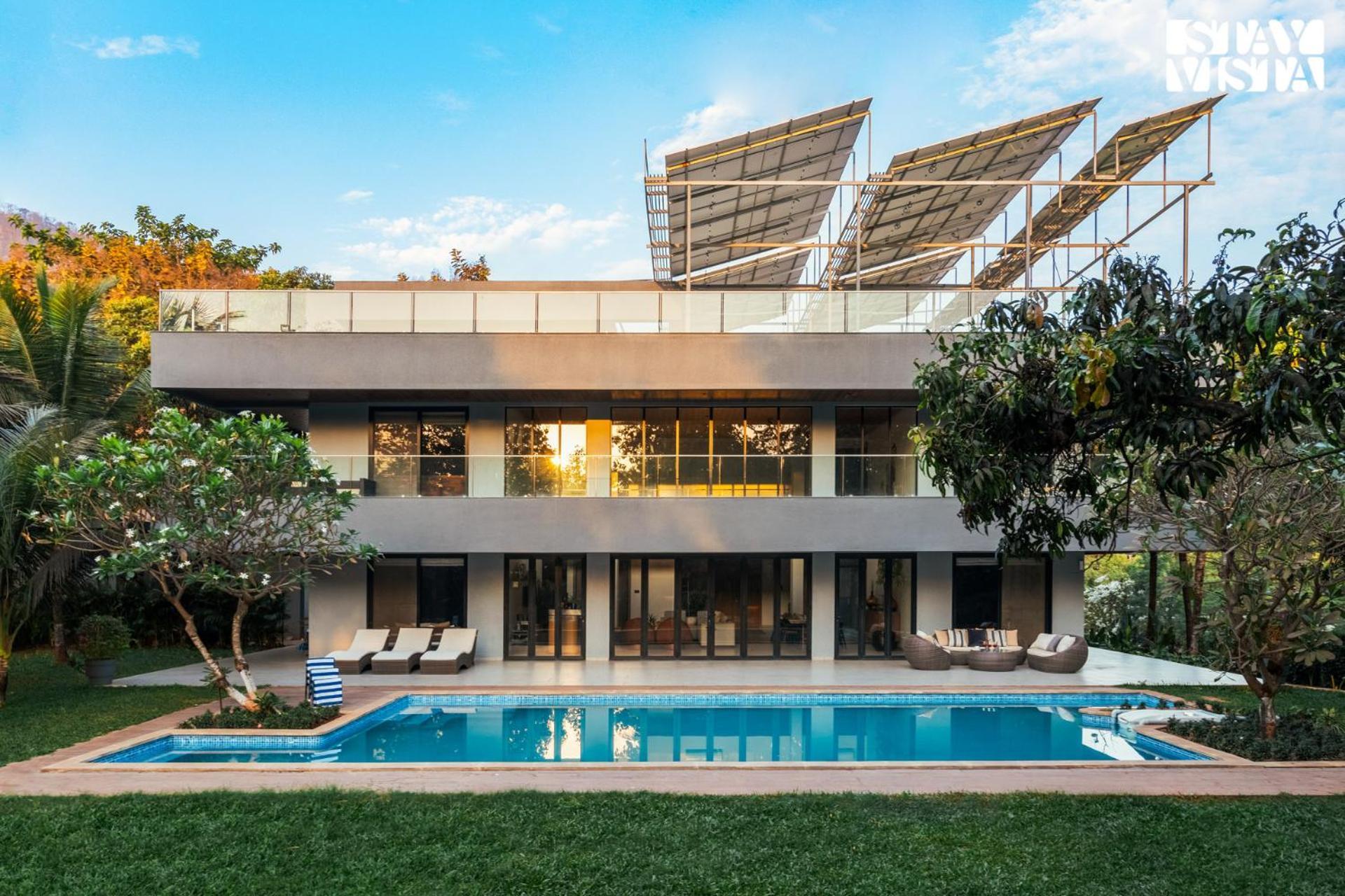 Reflection House By Stayvista With Pool, Terrace Bar, Indoor Games & Exquisite Interiors In A Nutshell Alībāg Exteriör bild